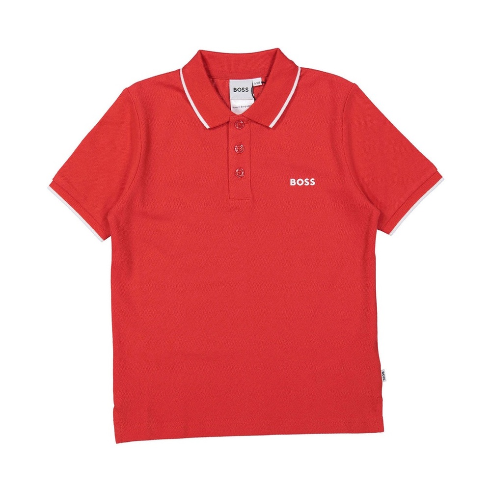 Boss Kids Vibrant Red Polo Shirt